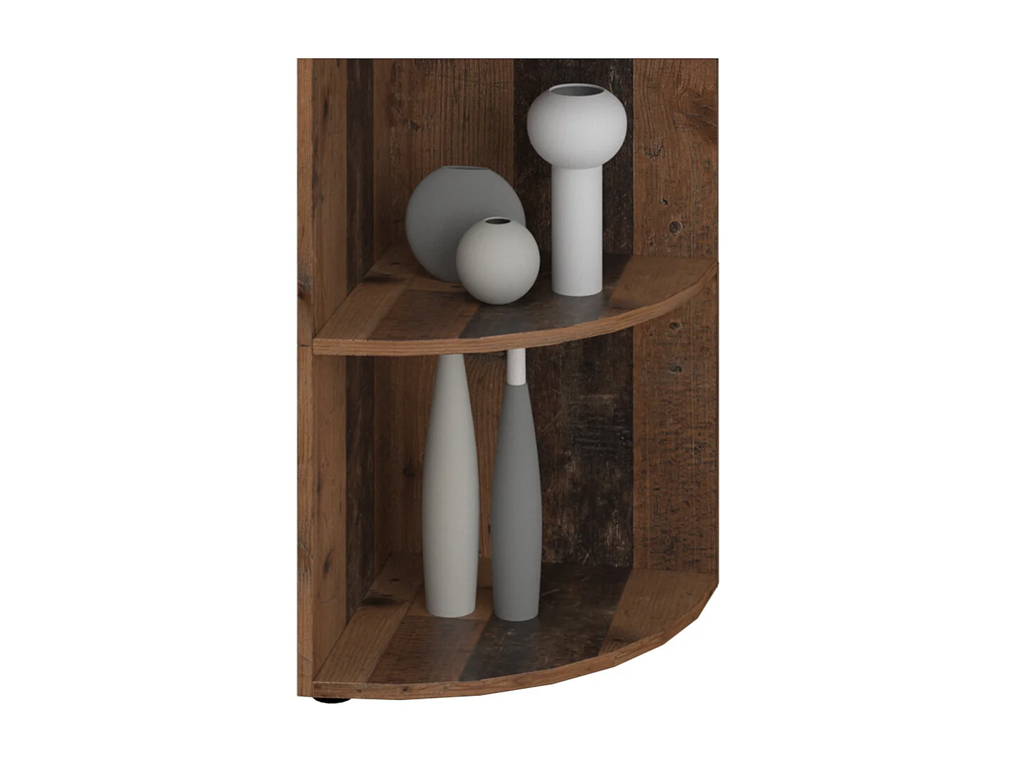 Corner shelf antique wood 40x40x180 ecki