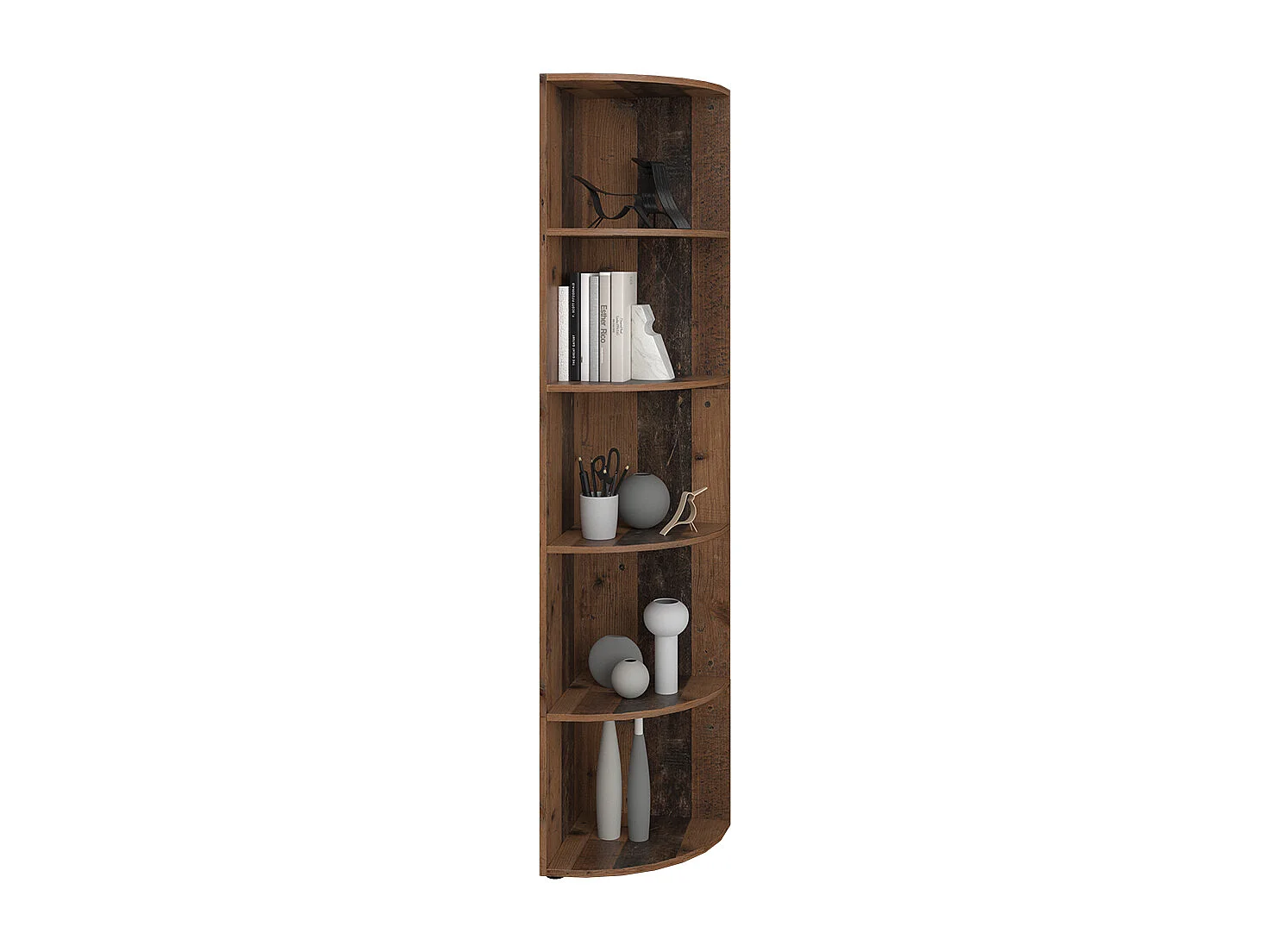 Corner shelf antique wood 40x40x180 ecki