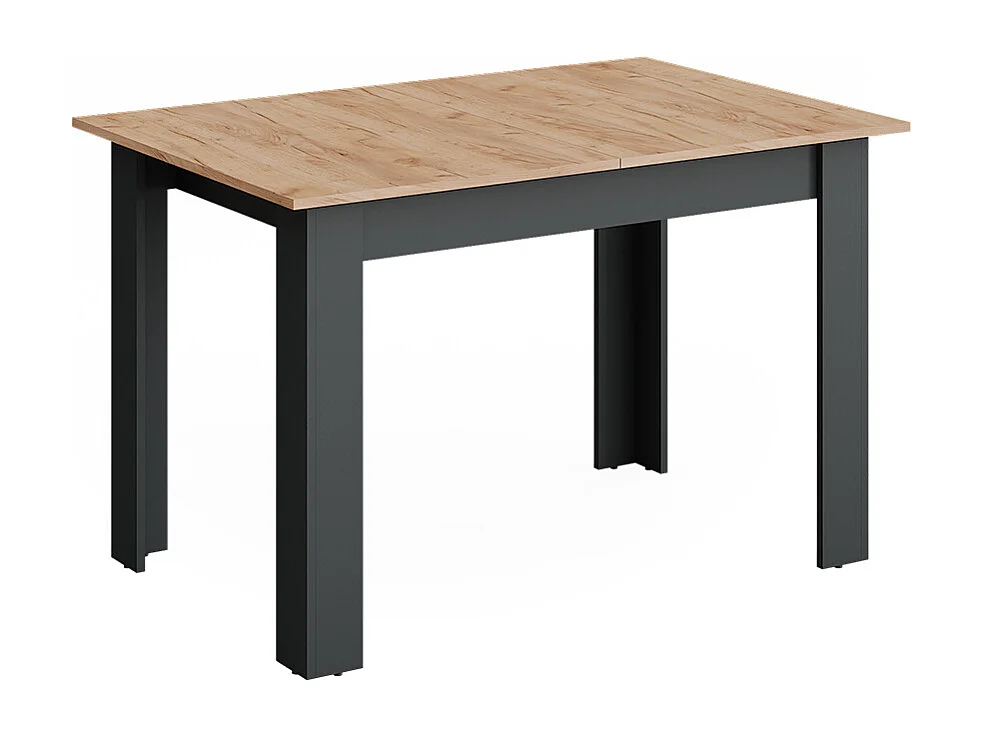 Table de salle à manger anthracite/chêne doré 160x80x76 repose