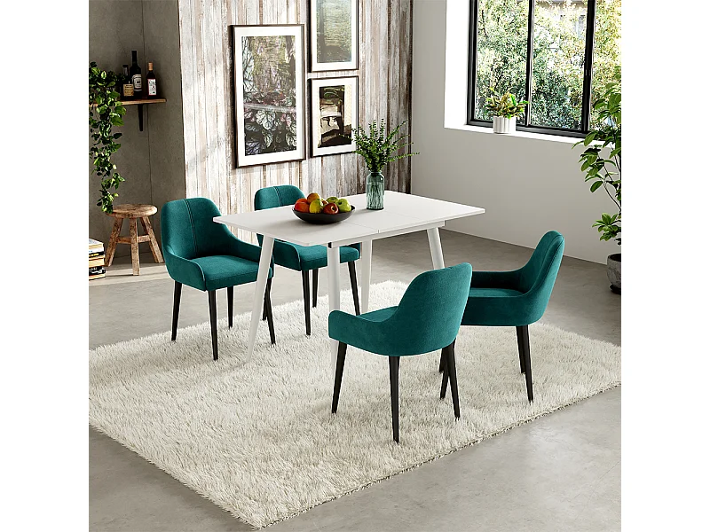 Eettafel wit 80x70x75 beaver