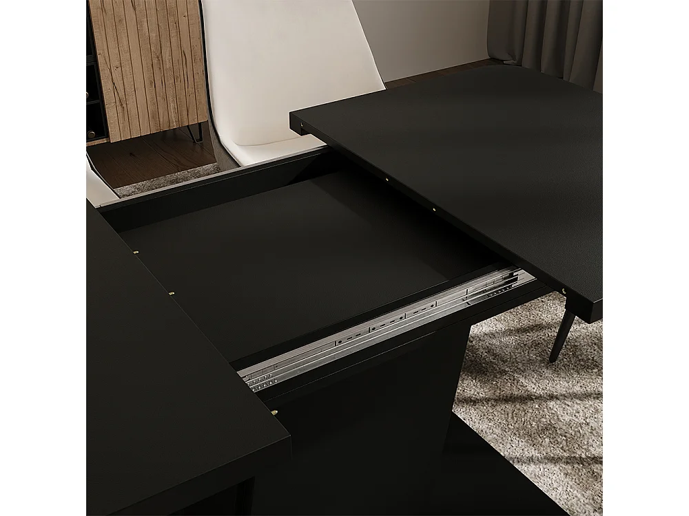 Eettafel zwart 120x80x77.3 fenaro