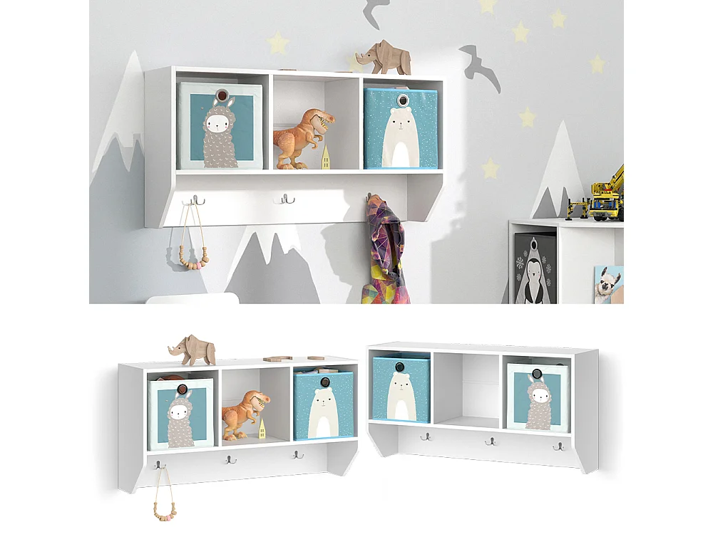 Étagère enfant blanc 31x107.2x56 luigi