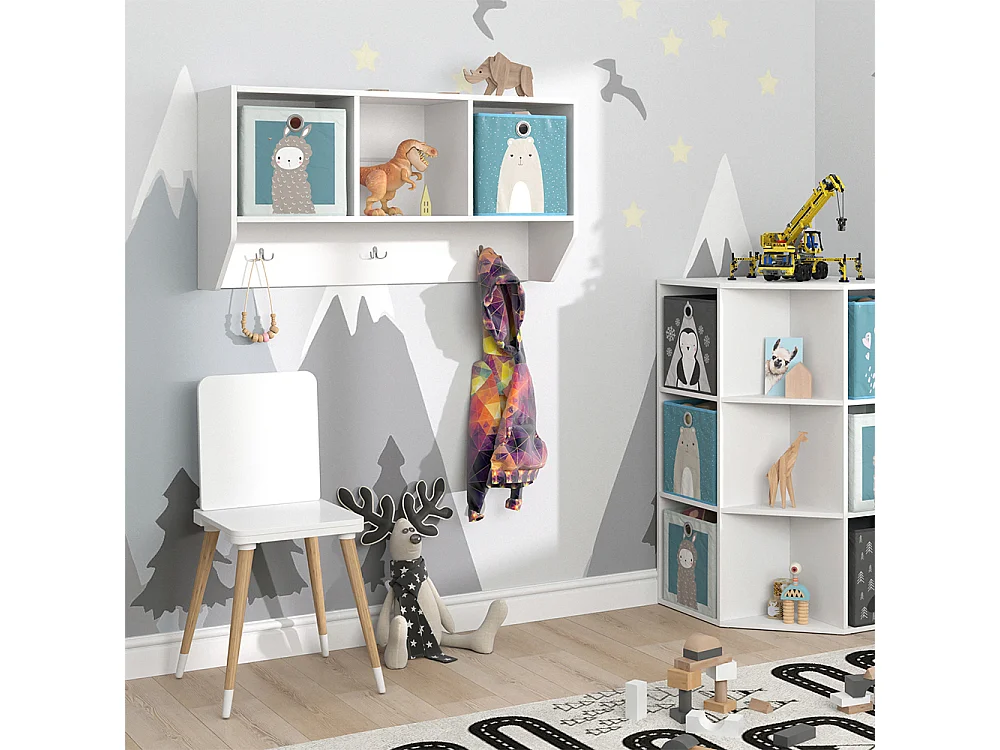 Étagère enfant blanc 31x107.2x56 luigi