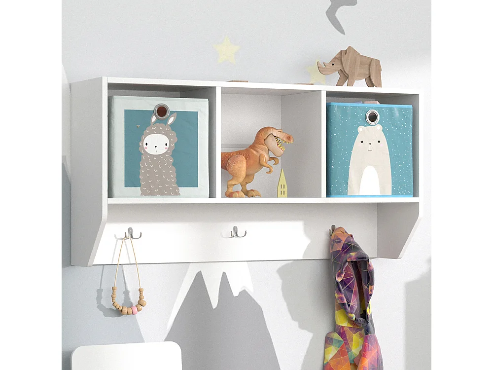 Étagère enfant blanc 31x107.2x56 luigi