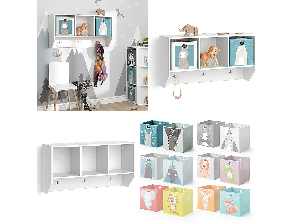 Étagère enfant blanc 31x107.2x56 luigi