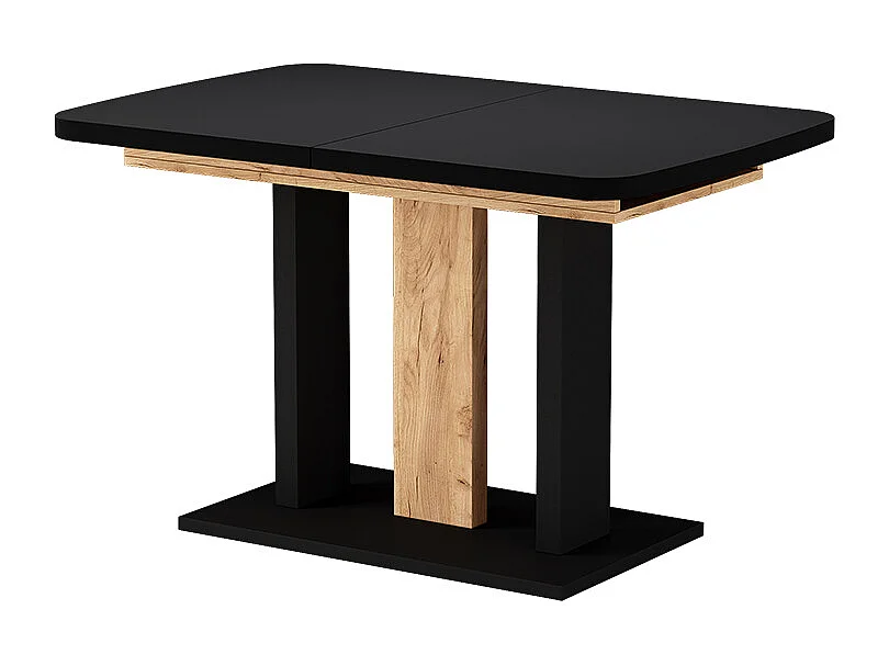 Table de salle à manger chêne noir/force de lor 120x80x77.3 fenaro