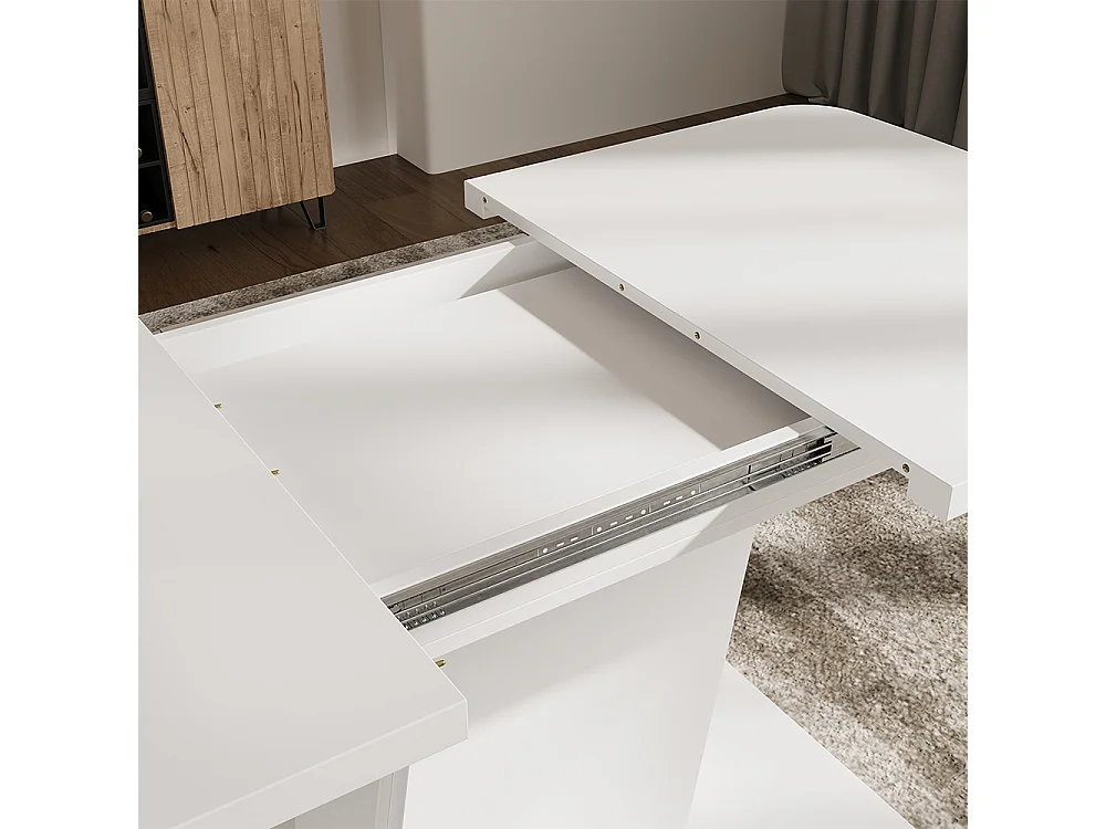 Table de salle à manger blanc 120x80x77.3 fenaro