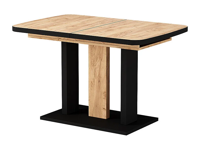 Table de salle à manger noir/chêne 120x80x77.3 fenaro