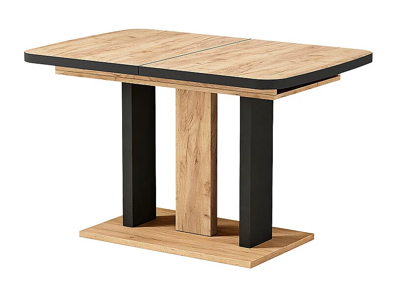 Table de salle à manger noir/chêne 120x80x77.3 fenaro