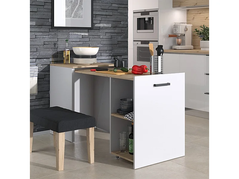 table à manger greige/artisan 60x50.4x78 adam