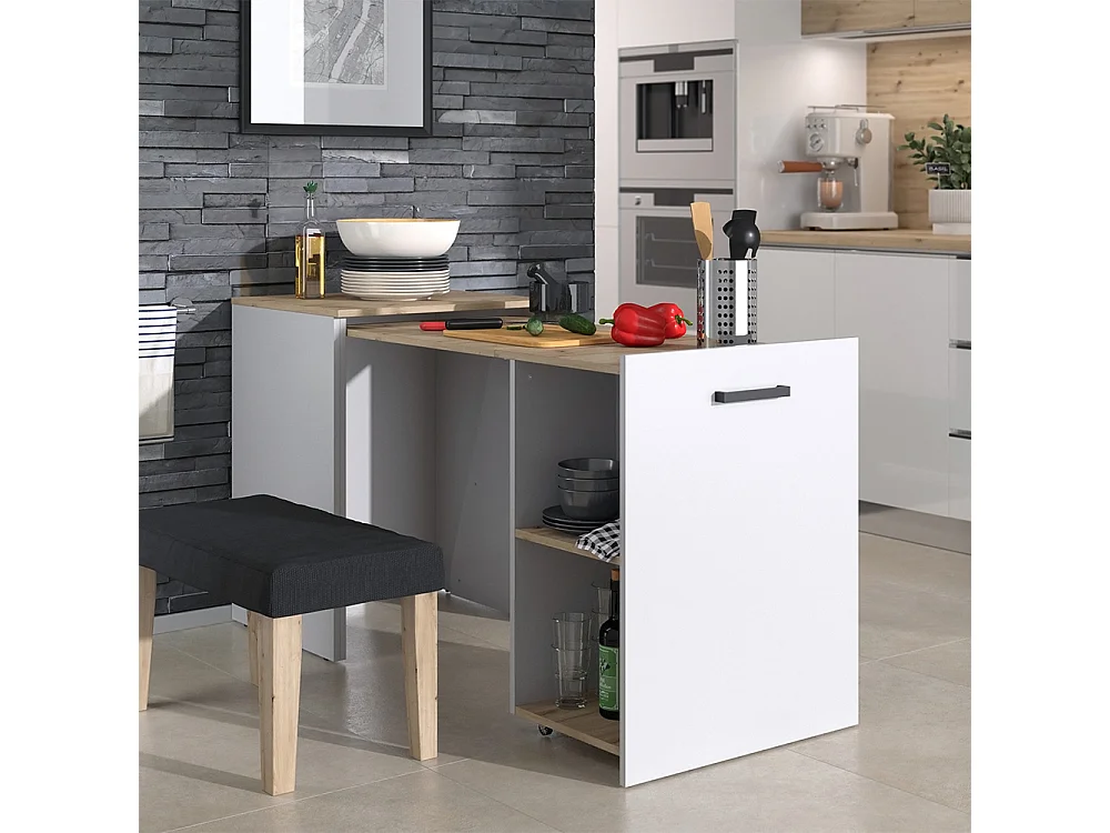 table à manger greige/artisan 60x50.4x78 adam