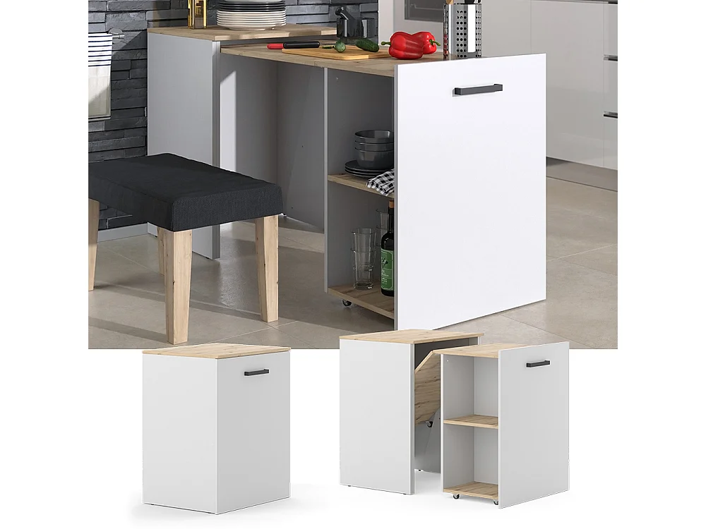 table à manger greige/artisan 60x50.4x78 adam