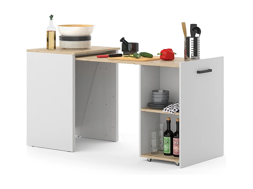 table à manger greige/artisan 60x50.4x78 adam