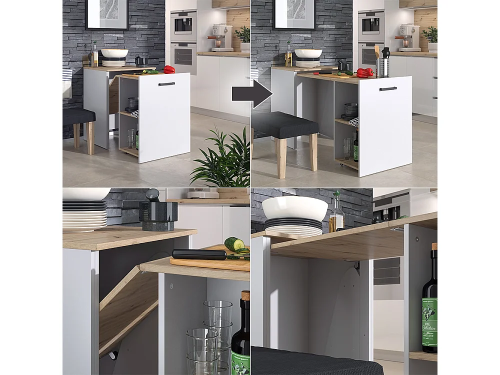 table à manger greige/artisan 60x50.4x78 adam