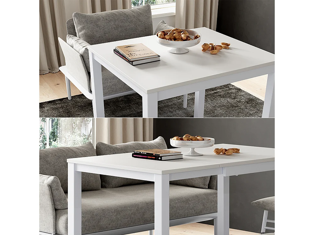 Tavolo da pranzo bianco 120x70x76 granny