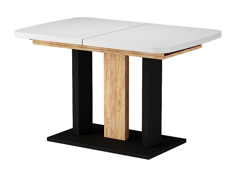 tavolo da pranzo allungabile rovere bianco/dorato 120x80x77.3 fenaro