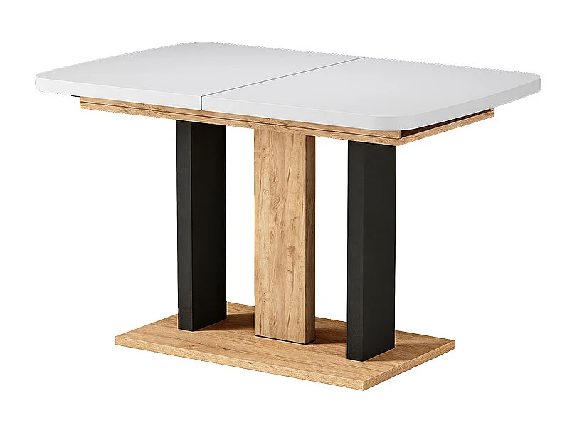 Esstisch weiß/goldkraft eiche 120x80x77.3 fenaro