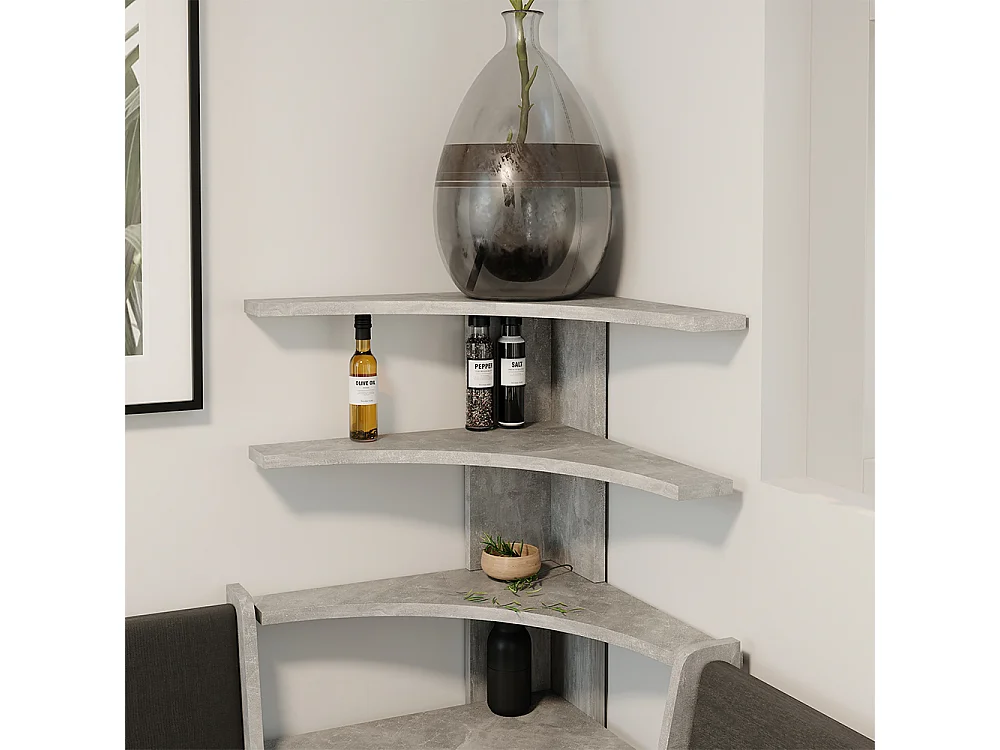 Étagère dangle béton 43.5x43.5x37 roman