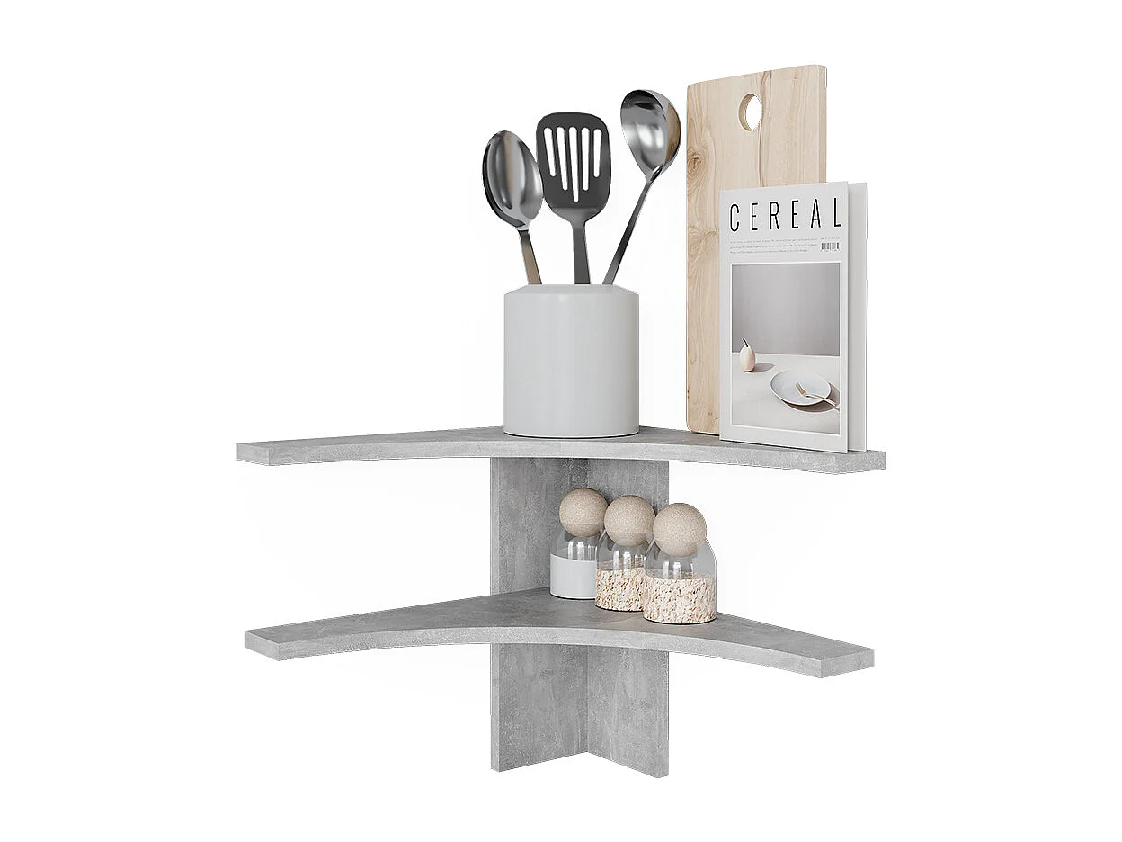 Étagère dangle béton 43.5x43.5x37 roman