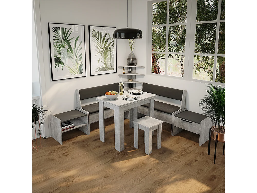 Corner shelf concrete 43.5x43.5x37 roman