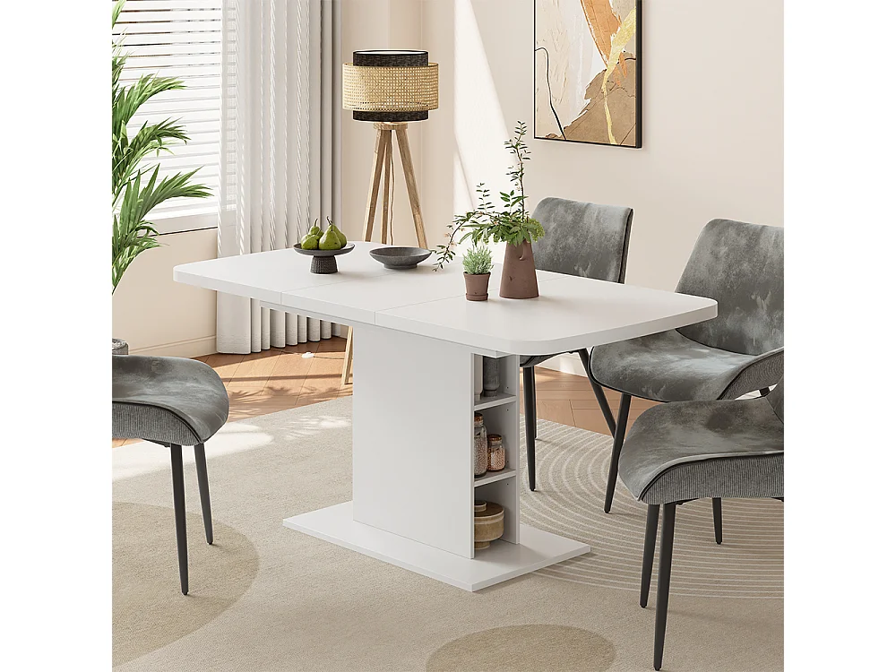 Table de salle à manger blanc 120x80x77.3 fenaro