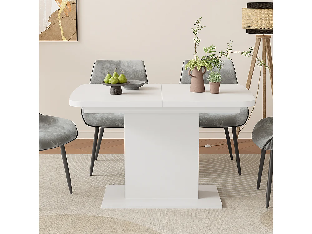 Table de salle à manger blanc 120x80x77.3 fenaro