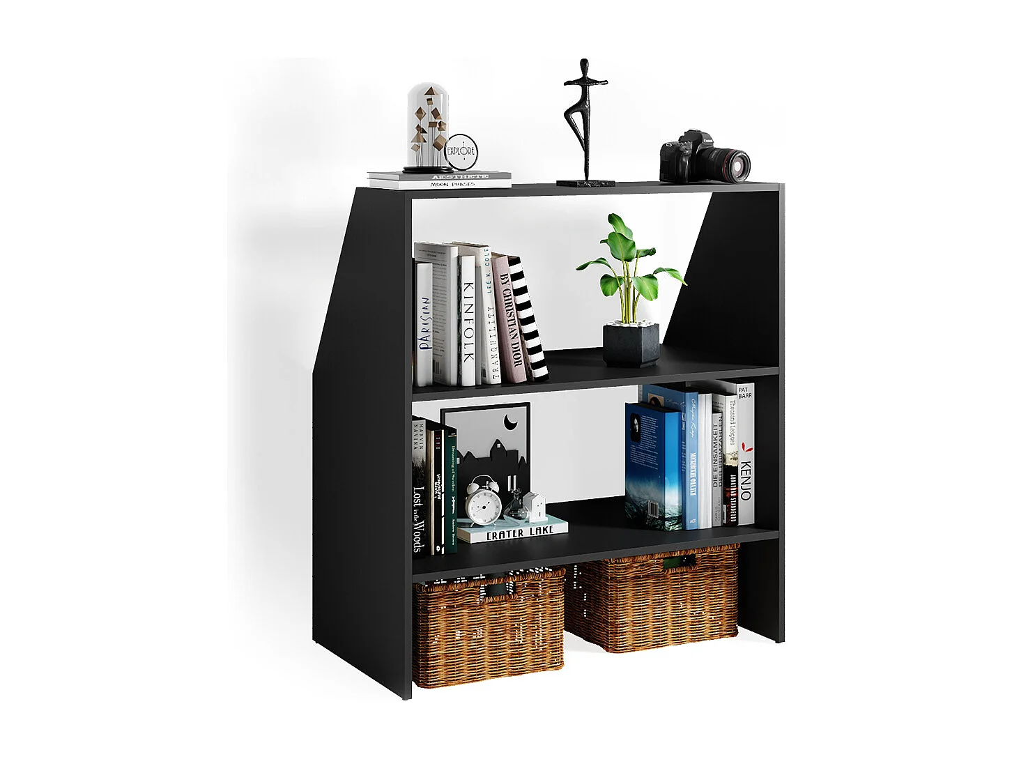 Étagère mansardée anthracite 90x50x100