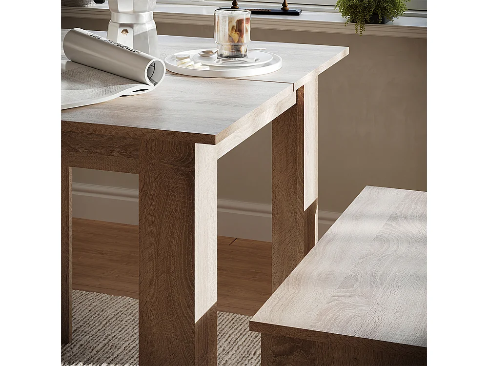 Ensemble de table à manger sonoma 80x80x73 sentio