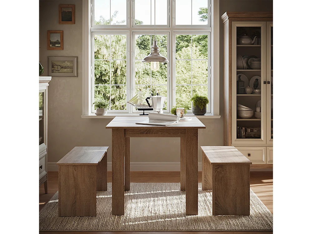 Ensemble de table à manger sonoma 80x80x73 sentio