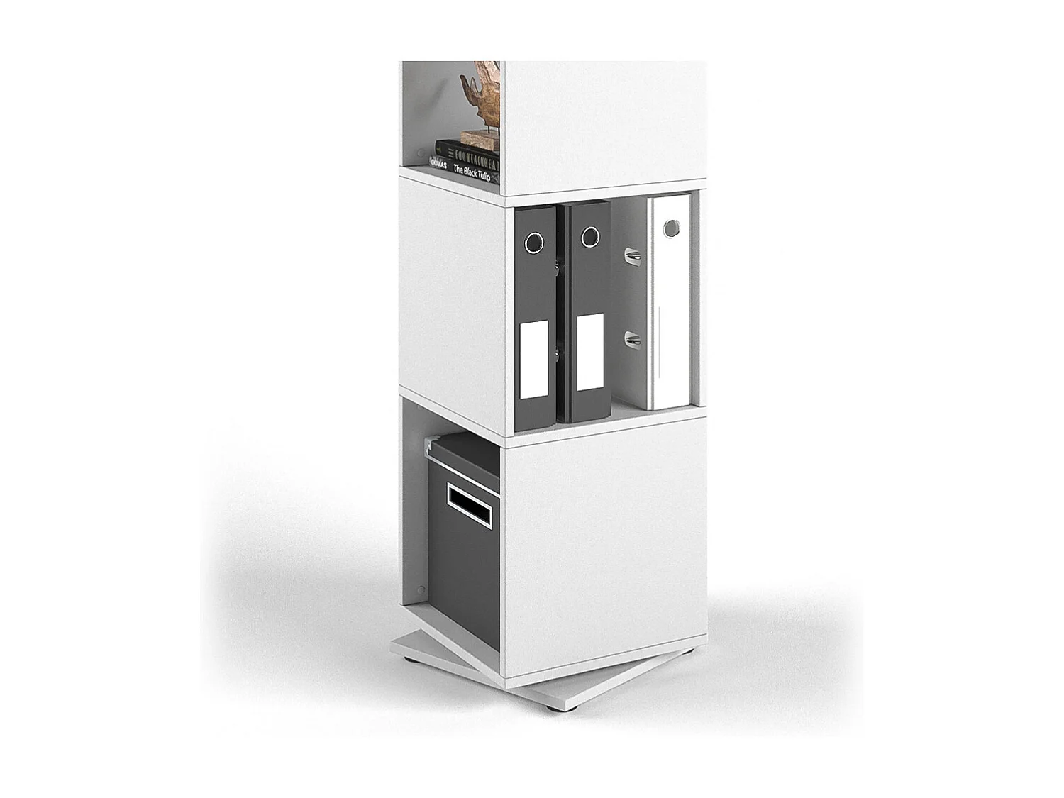 Étagère pivotante blanc 35.2x35.2x144.2