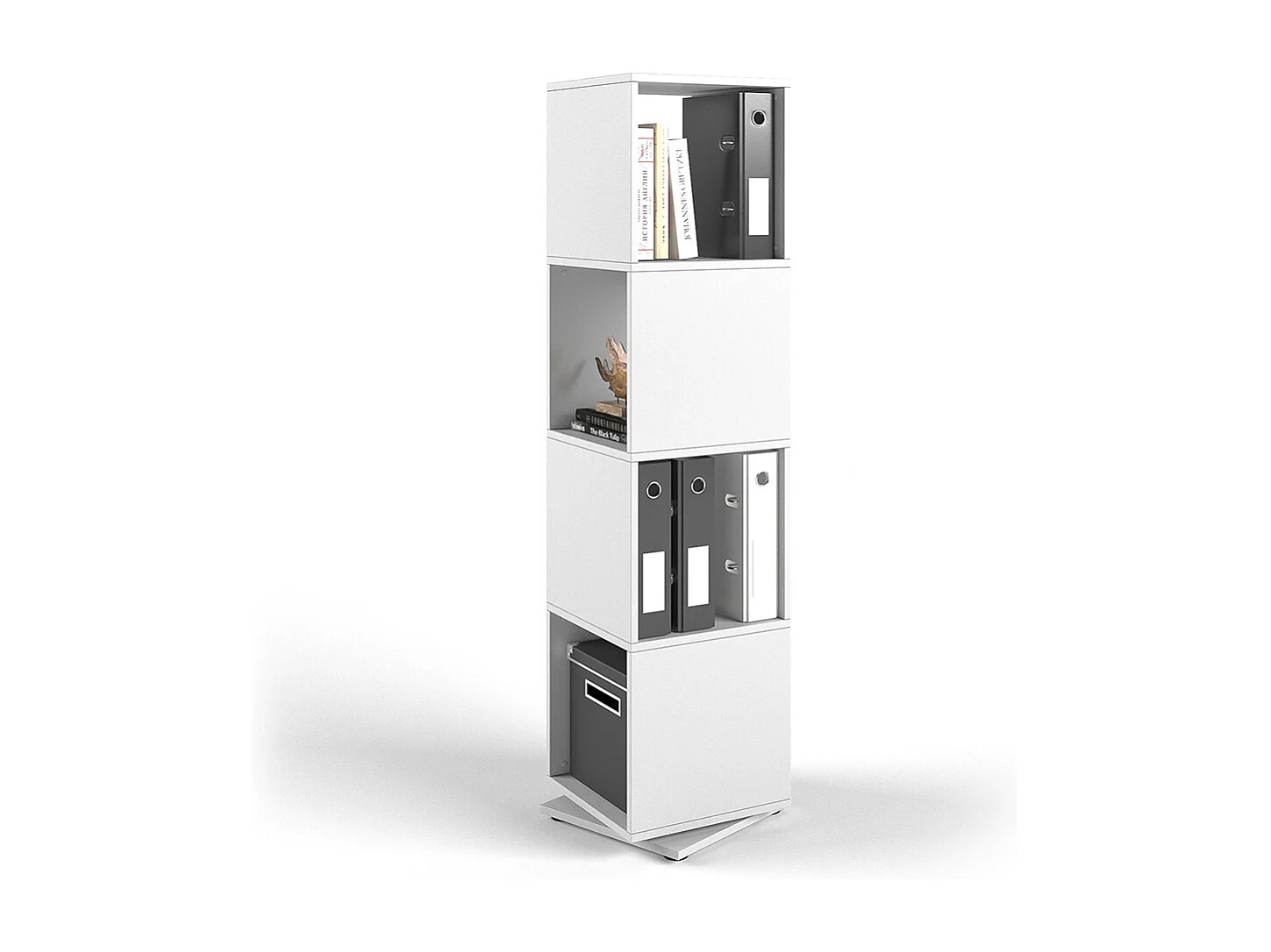 Étagère pivotante blanc 35.2x35.2x144.2