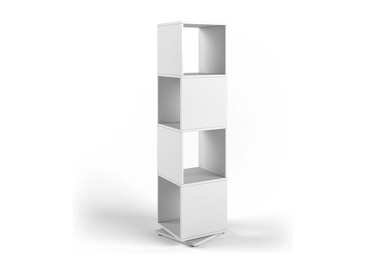 Roterende reol hvid 35.2x35.2x144.2