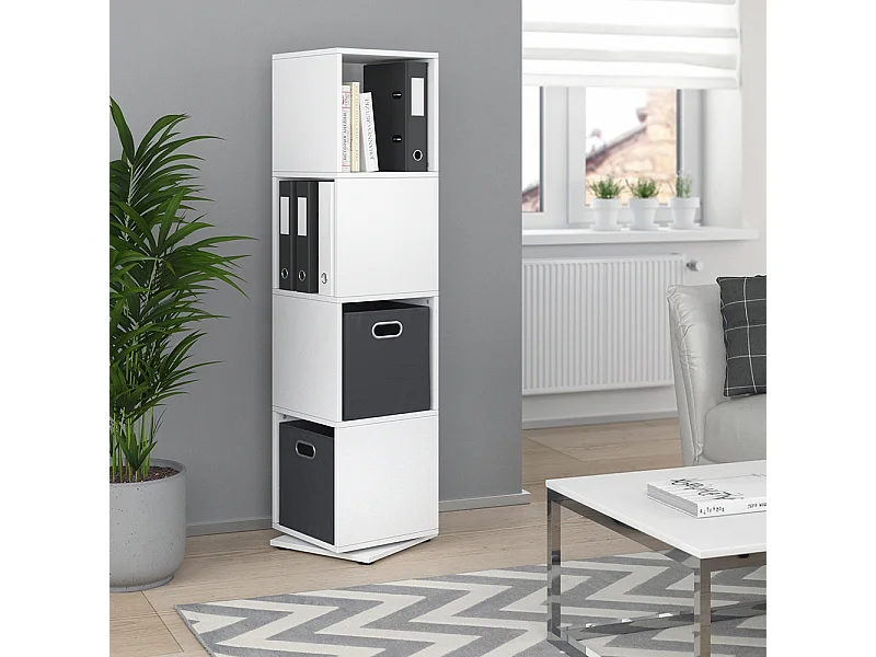 Étagère pivotante blanc 35.2x35.2x144.2