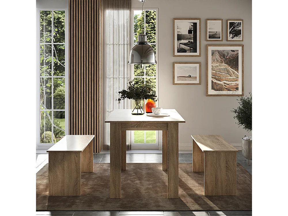 Set di tavoli da pranzo sonoma 112x73.6x73 sentio
