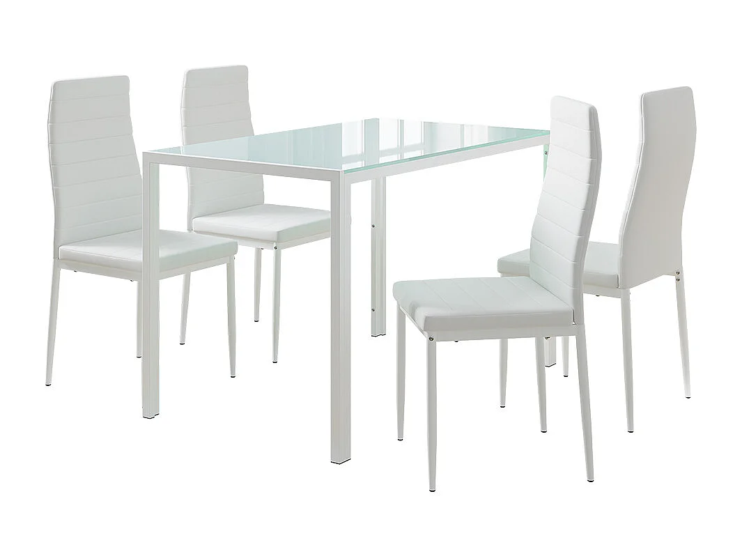 Ensemble de table à manger blanc 120x75x70 grand