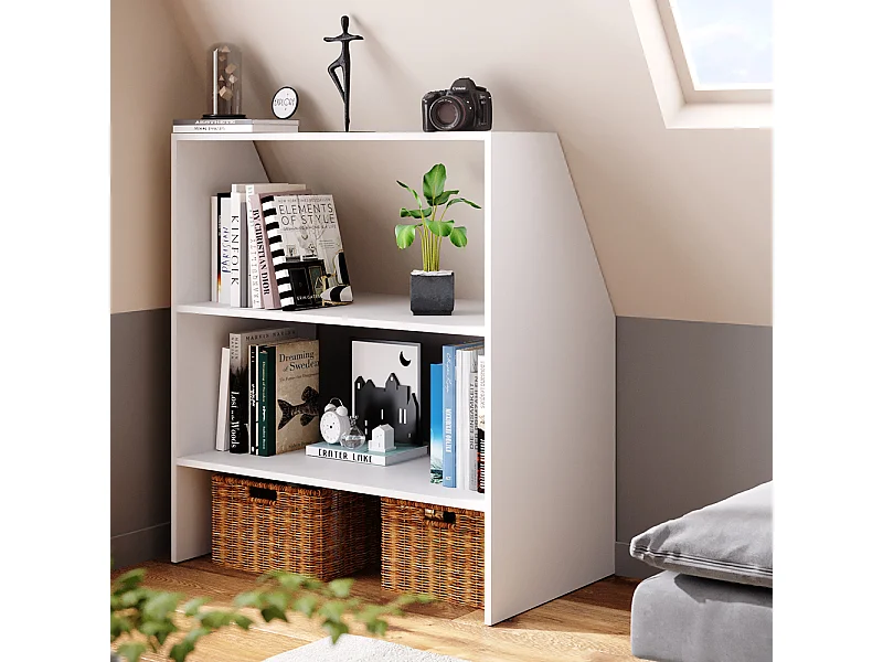 Dachschräge Regal weiß 90x50x100