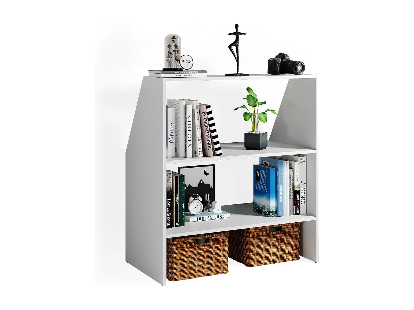 Dachschräge Regal weiß 90x50x100