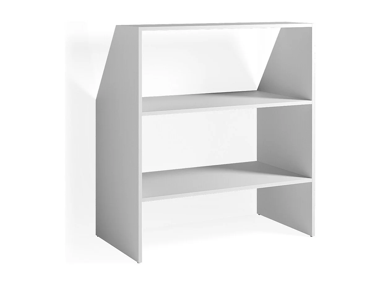 Skråvægsskab hvid 90x50x100