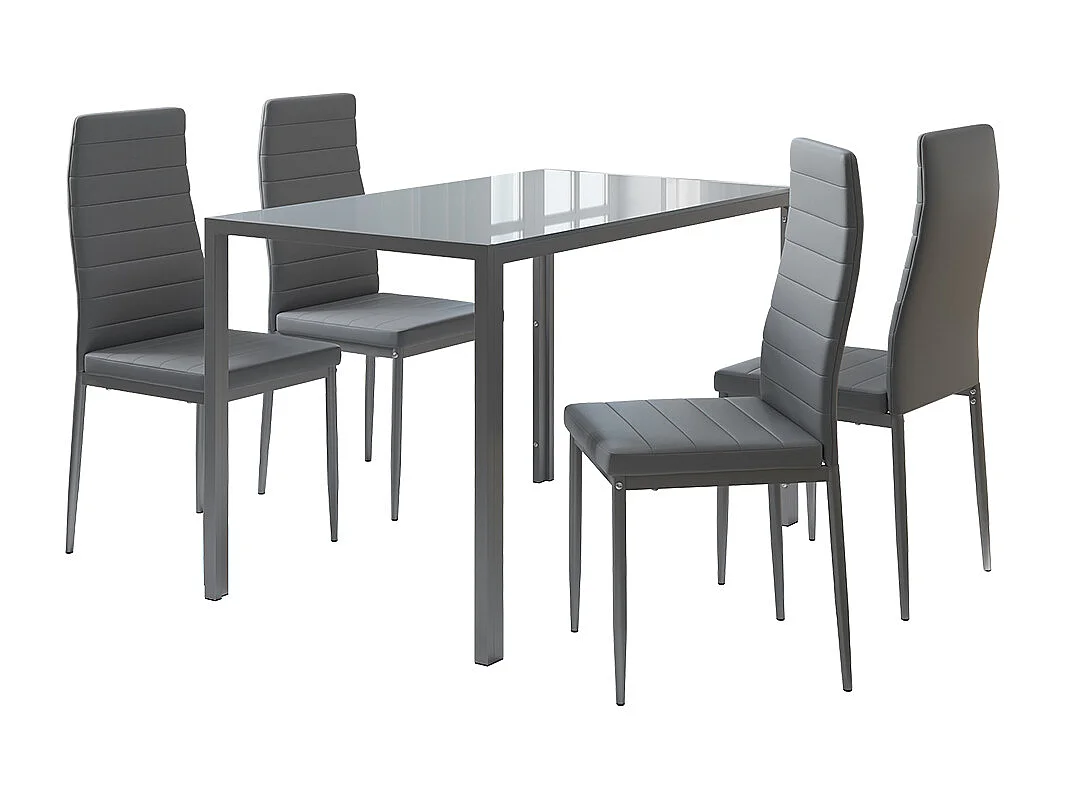 Ensemble de table à manger gris 120x75x70 grand