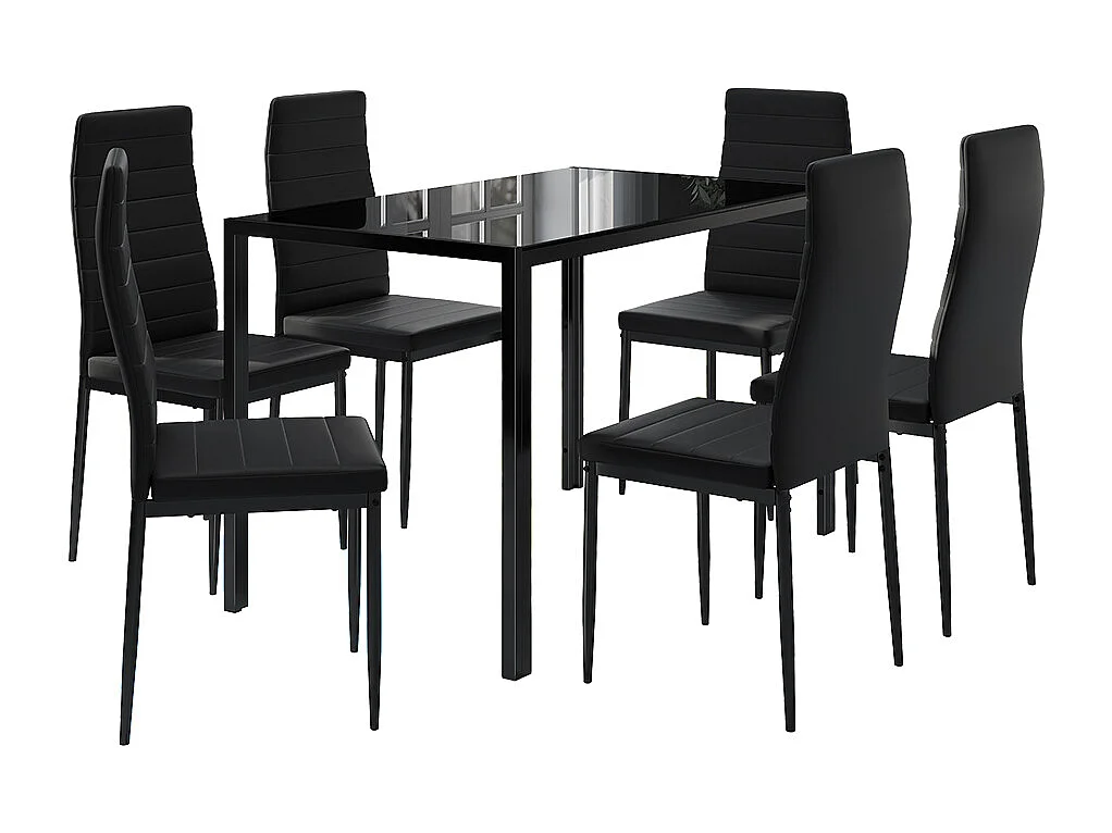Ensemble de table à manger noir 120x75x70 grand