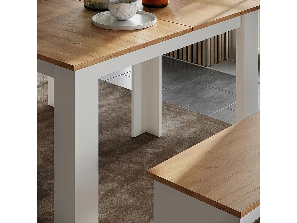 Ensemble de banquette dangle chêne blanc/force de lor 112x73.6x73 sentio