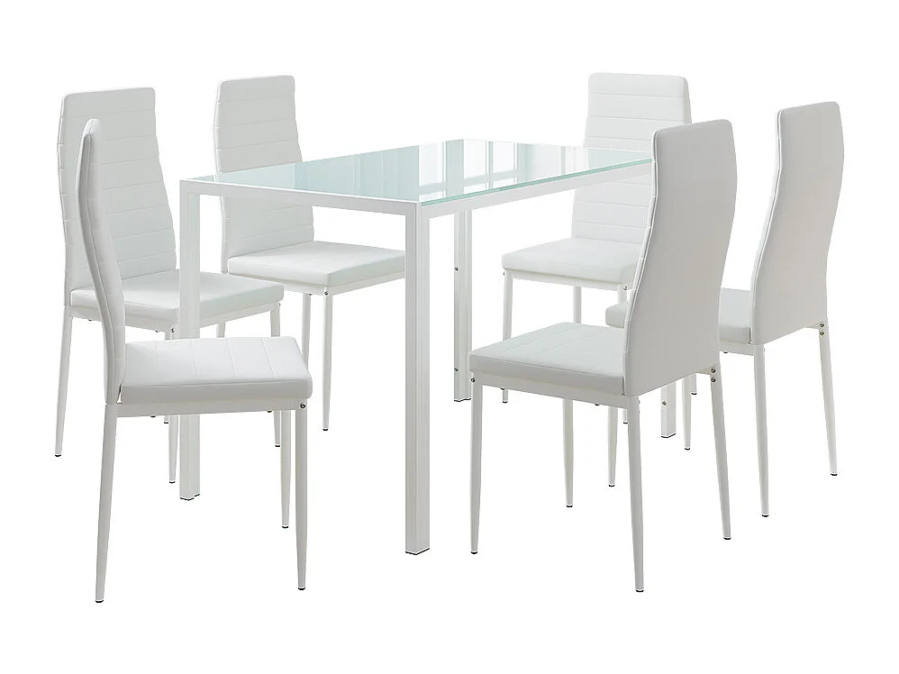 Esstisch-Set weiß 120x75x70 grand