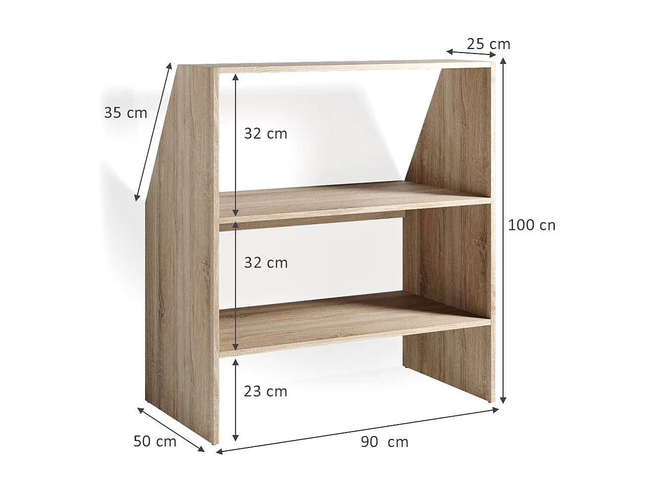 Dachschräge Regal sonoma 90x50x100
