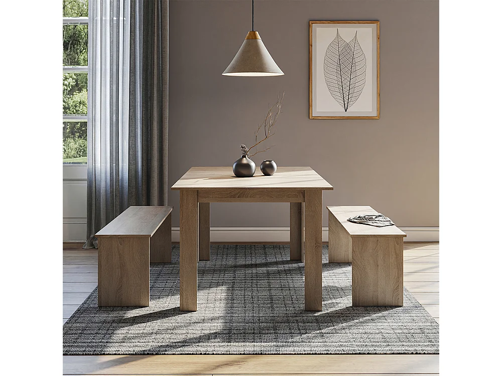 Ensemble de table à manger sonoma 137.6x92.8x73 sentio