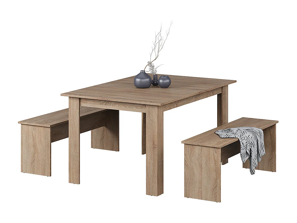 Ensemble de table à manger sonoma 137.6x92.8x73 sentio