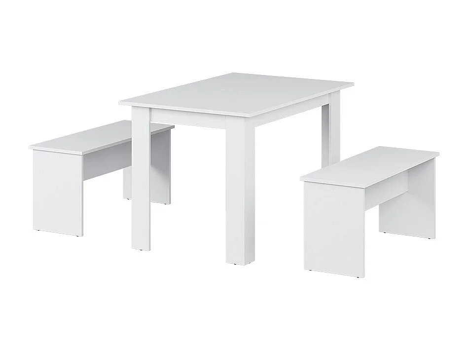 Ensemble de table à manger blanc 112x73.6x73 sentio