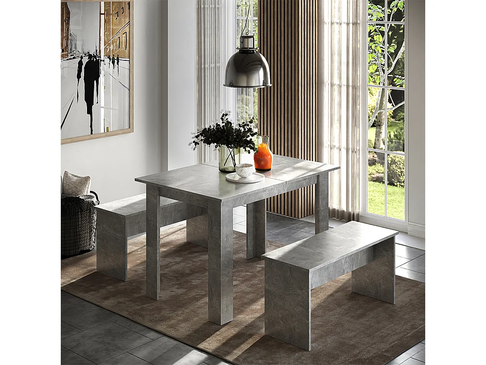 Esstisch Set beton 112x73.6x73 sentio