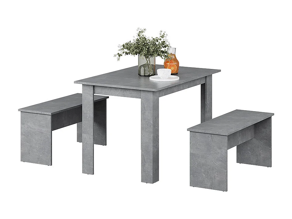 Esstisch Set beton 112x73.6x73 sentio