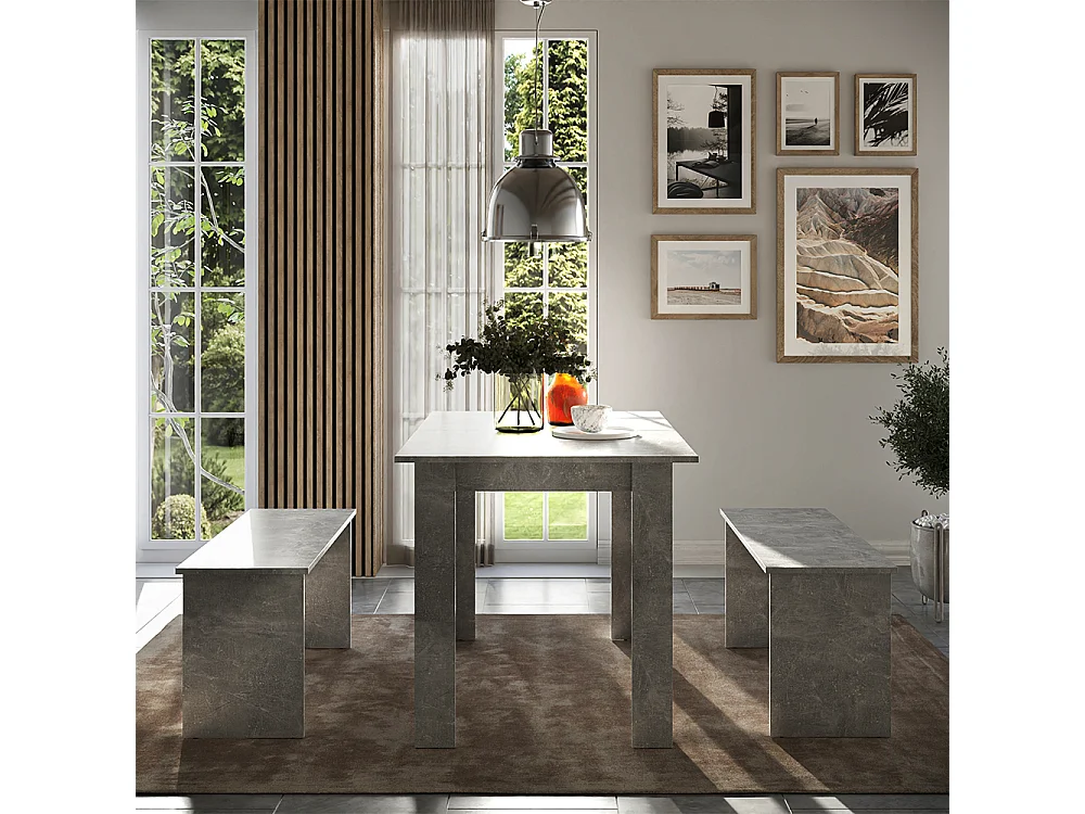 Esstisch Set beton 112x73.6x73 sentio