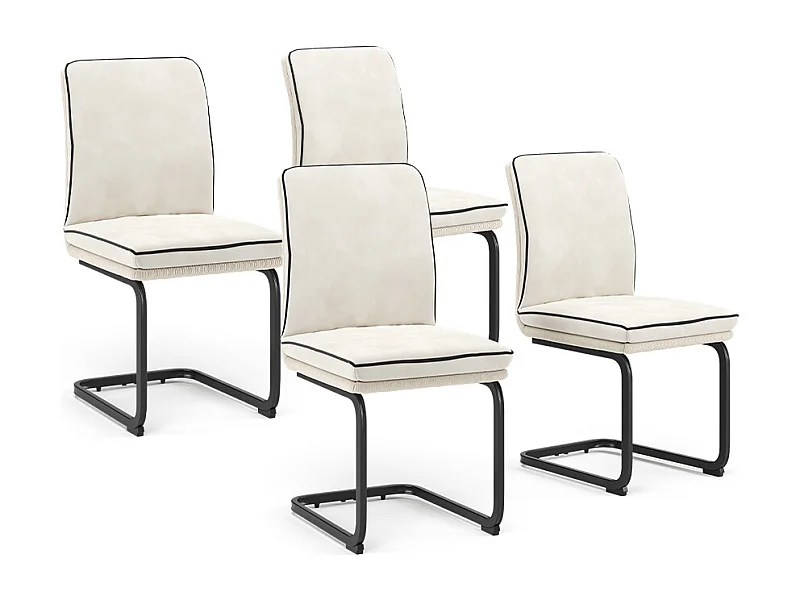 Chaise cantilever beige 49x63.5x95.5 eleganza